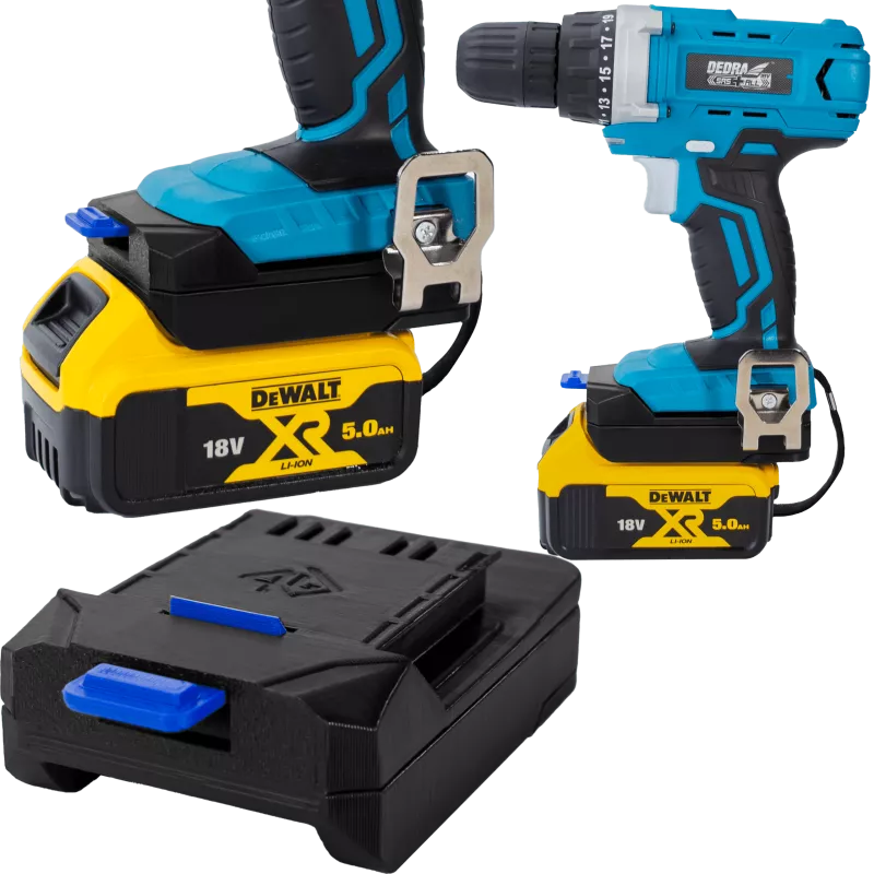 ADAPTER PRZEJŚCIÓWKA Z NARZĘDZIA DEDRA SAS+ALL 18V DO BATERII AKUMULATORA DEWALT XR 18V 
