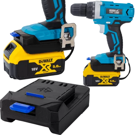 ADAPTER PRZEJŚCIÓWKA Z NARZĘDZIA DEDRA SAS+ALL 18V DO BATERII AKUMULATORA DEWALT XR 18V 