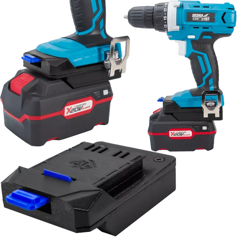 ADAPTER PRZEJŚCIÓWKA Z NARZĘDZIA DEDRA SAS+ALL 18V DO BATERII PARKSIDE X20V 