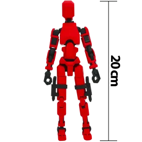 MINI FIGURKA KOLEKCJONERSKA RUCHOMA MINI LEGENDY 20CM CZERWONA ZESTAW AKCESORIÓW 