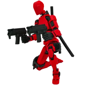 MINI FIGURKA KOLEKCJONERSKA RUCHOMA MINI LEGENDY 20CM CZERWONA ZESTAW AKCESORIÓW 