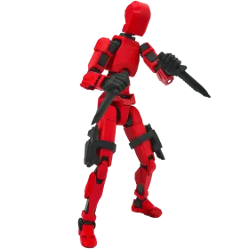 MINI FIGURKA KOLEKCJONERSKA RUCHOMA MINI LEGENDY 20CM CZERWONA ZESTAW AKCESORIÓW 