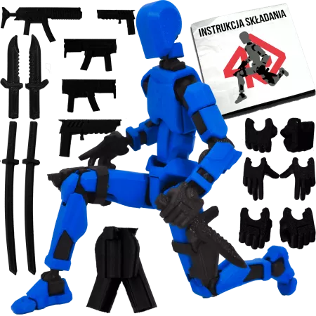 MINI FIGURKA KOLEKCJONERSKA RUCHOMA MINI LEGENDY 20CM NIEBIESKA ZESTAW AKCESORIÓW 