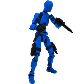 MINI FIGURKA KOLEKCJONERSKA RUCHOMA MINI LEGENDY 20CM NIEBIESKA ZESTAW AKCESORIÓW 