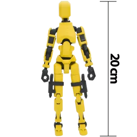 MINI FIGURKA KOLEKCJONERSKA RUCHOMA MINI LEGENDY 20CM ŻÓŁTA ZESTAW AKCESORIÓW 