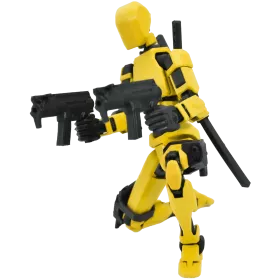 MINI FIGURKA KOLEKCJONERSKA RUCHOMA MINI LEGENDY 20CM ŻÓŁTA ZESTAW AKCESORIÓW 