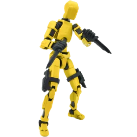 MINI FIGURKA KOLEKCJONERSKA RUCHOMA MINI LEGENDY 20CM ŻÓŁTA ZESTAW AKCESORIÓW 