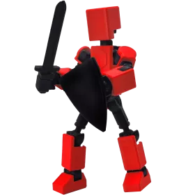 MIKRO FIGURKA KOLEKCJONERSKA RUCHOMA MIKRO LEGENDY 14CM CZERWONA AKCESORIA 