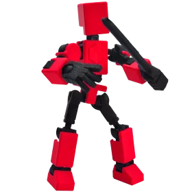 MIKRO FIGURKA KOLEKCJONERSKA RUCHOMA MIKRO LEGENDY 14CM CZERWONA AKCESORIA 