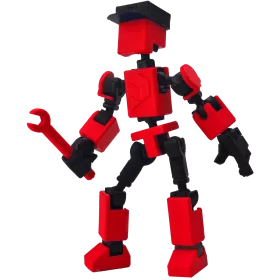 MIKRO FIGURKA KOLEKCJONERSKA RUCHOMA MIKRO LEGENDY 14CM CZERWONA AKCESORIA 