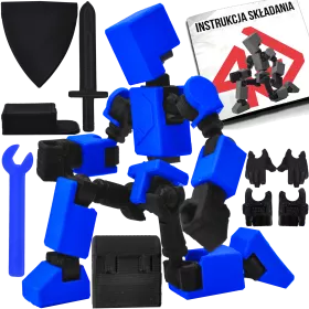 MIKRO FIGURKA KOLEKCJONERSKA RUCHOMA MIKRO LEGENDY 14CM NIEBIESKA AKCESORIA 