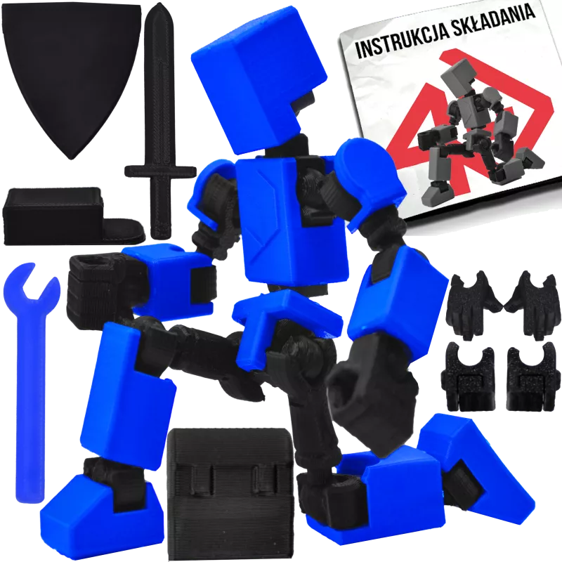 MIKRO FIGURKA KOLEKCJONERSKA RUCHOMA MIKRO LEGENDY 14CM NIEBIESKA AKCESORIA 