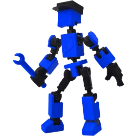 MIKRO FIGURKA KOLEKCJONERSKA RUCHOMA MIKRO LEGENDY 14CM NIEBIESKA AKCESORIA 