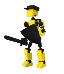 MIKRO FIGURKA KOLEKCJONERSKA RUCHOMA MIKRO LEGENDY 14CM ŻÓŁTA AKCESORIA 