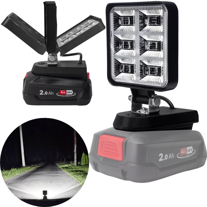 LAMPA DO BATERII BOSCH PBA 18V LED HALOGEN ROBOCZY 
