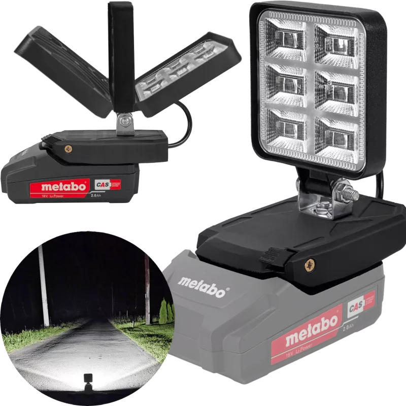 LAMPA DO BATERII METABO 18V LED HALOGEN ROBOCZY 