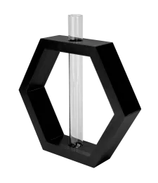 WAZON FIGURA OZDOBA SZEŚCIOKĄT Z FIOLKĄ 20CM