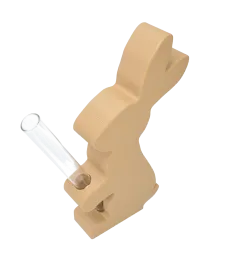 FIGURKA ZAJĄC WIELKANOCNY Z FIOLKĄ NA KWIATY 24CM BEŻOWY NOWOCZESNY DESIGN WAZON 