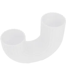 NOWOCZESNY MINIMALISTYCZNY WAZON NIETŁUKĄCY W KSZTAŁCIE LITRY U BIAŁY 10 CM