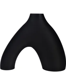 WAZON NA TRAWĘ PAMPASOWĄ MODNY NIETŁUKĄCY DEKORACJA DO SALONU 18CM CZARNY 
