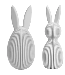 ZESTAW 2x KRÓLICZKI WIELKANOCNE OZDOBA NA STÓŁ 13CM BIAŁE 