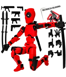 FIGURKA AKCJI MINI LEGENDA DEADPOOL 20CM + AKCESORIA I BRONIE 