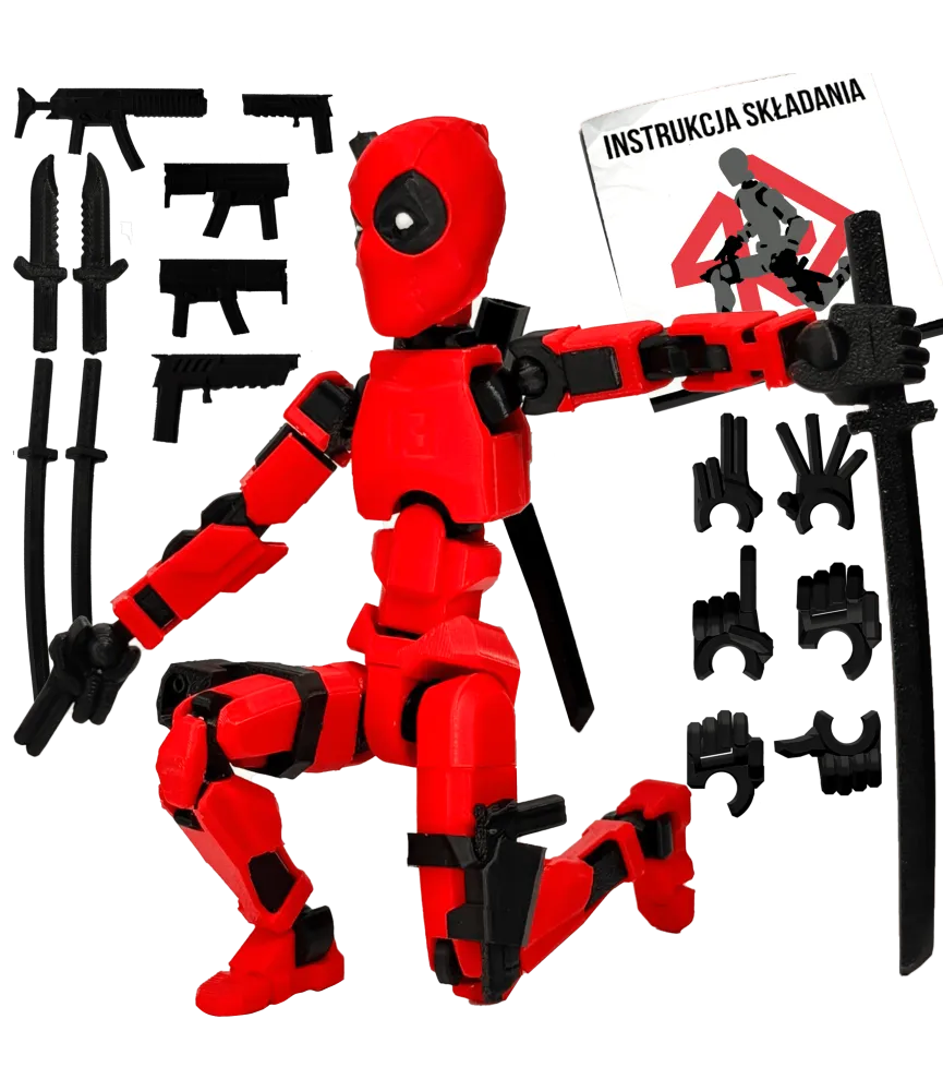 FIGURKA AKCJI MINI LEGENDA DEADPOOL 20CM + AKCESORIA I BRONIE 
