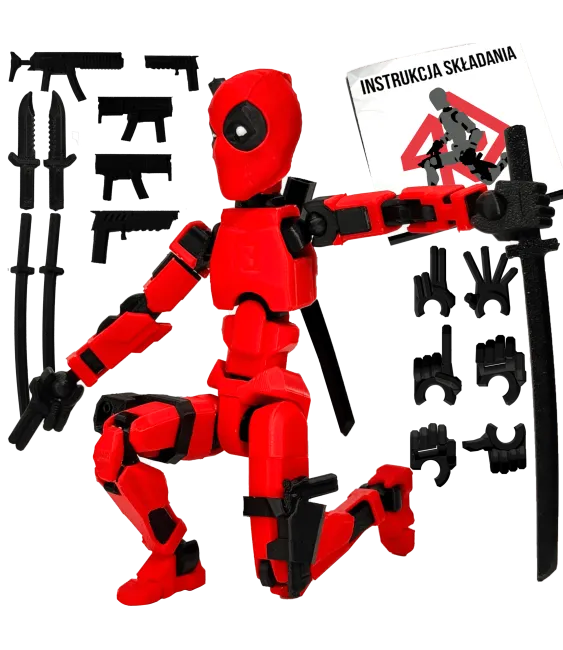 FIGURKA AKCJI MINI LEGENDA DEADPOOL 20CM + AKCESORIA I BRONIE 