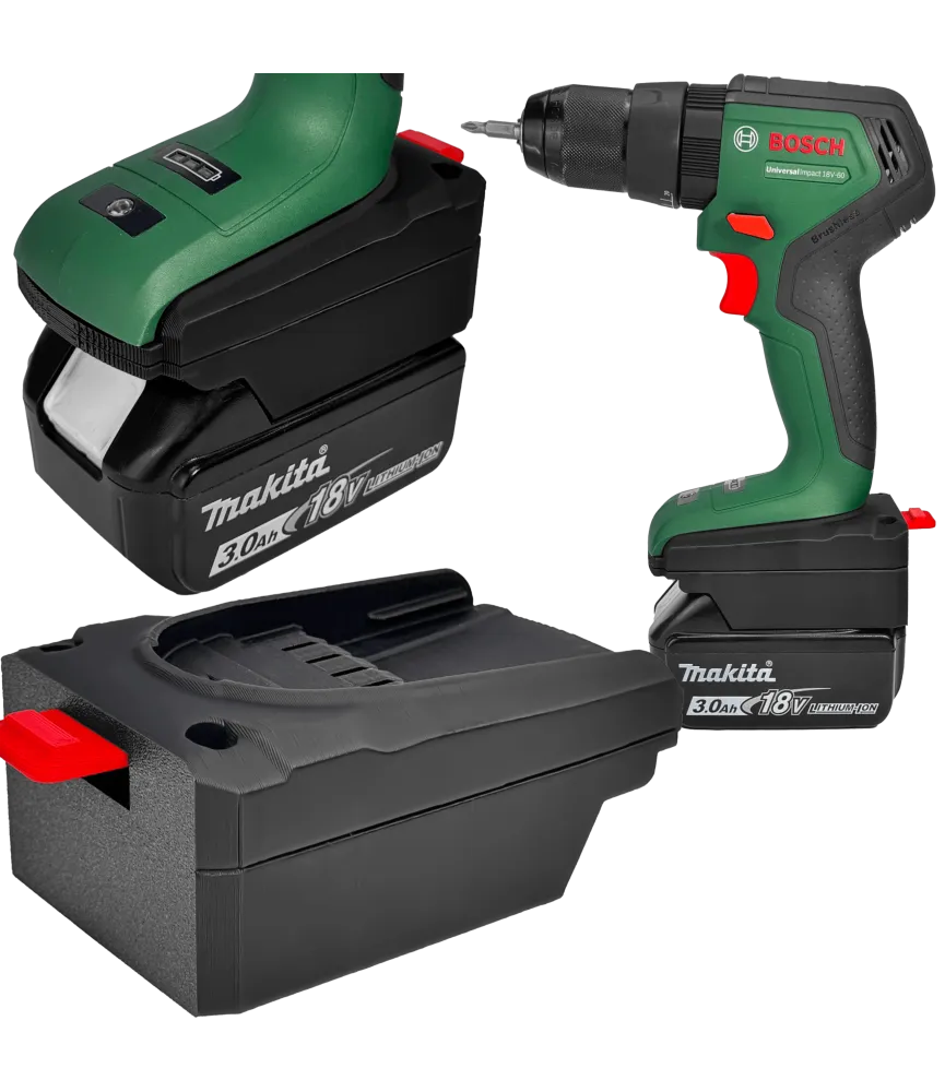 ADAPTER PRZEJŚCIÓWKA Z NARZĘDZIA BOSCH PBA 18V DO BATERII MAKITA 18V 