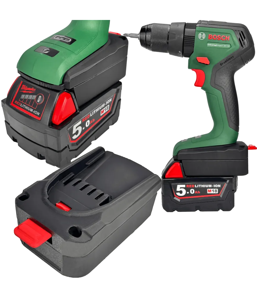 ADAPTER PRZEJŚCIÓWKA Z NARZĘDZIA BOSCH PBA 18V DO BATERII MILWAUKEE 18V M18 