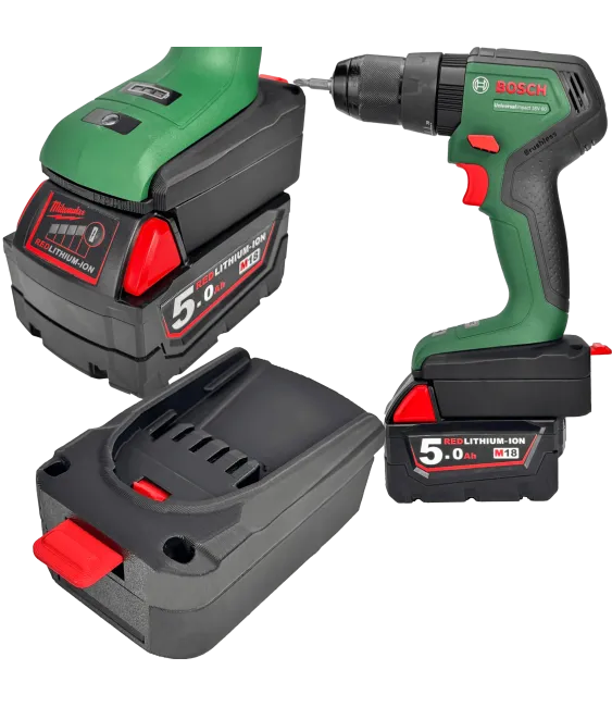 ADAPTER PRZEJŚCIÓWKA Z NARZĘDZIA BOSCH PBA 18V DO BATERII MILWAUKEE 18V M18 