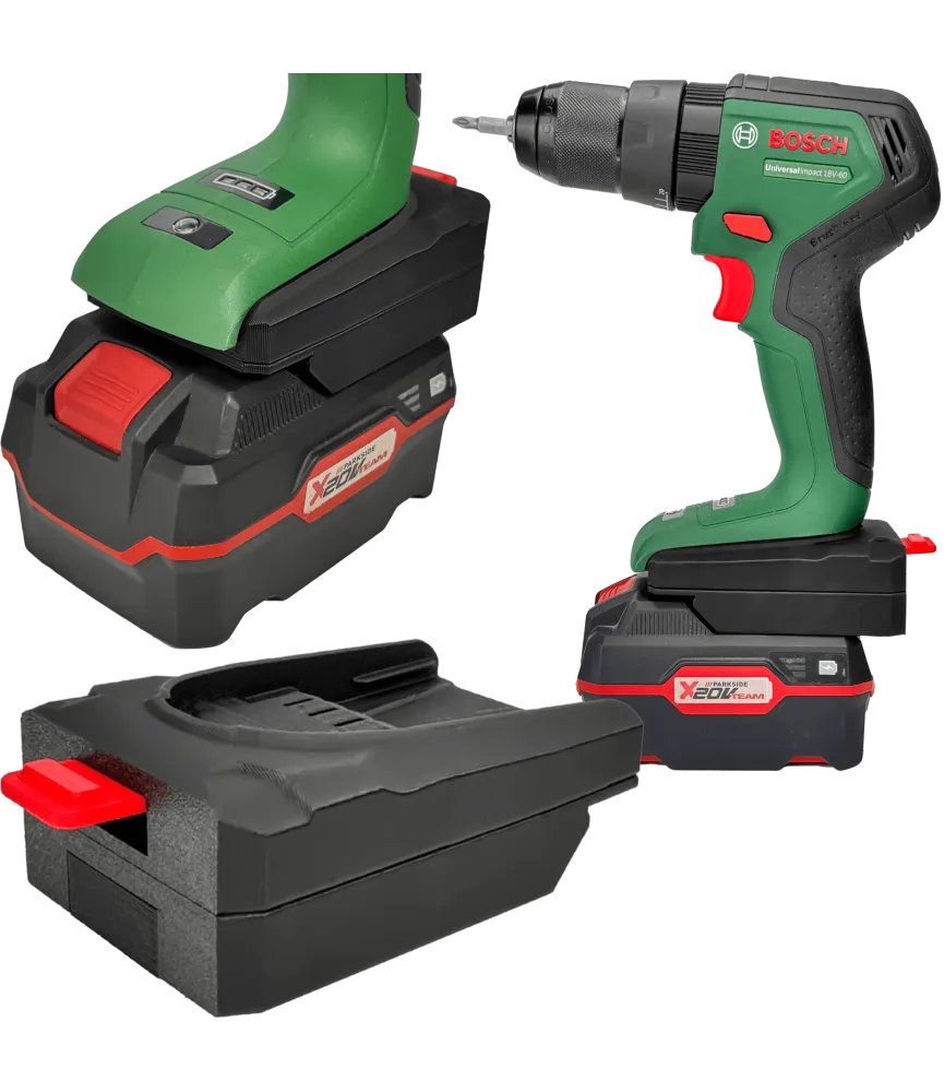 ADAPTER PRZEJŚCIÓWKA Z NARZĘDZIA BOSCH PBA 18V DO BATERII PARKSIDE 18V V20X 