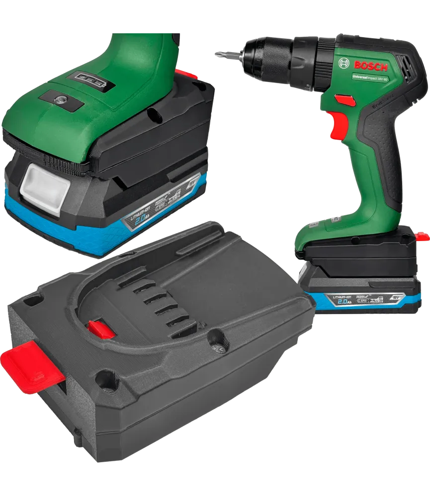 ADAPTER PRZEJŚCIÓWKA Z NARZĘDZIA BOSCH PBA 18V DO BATERII DEDRA 18V +SAS 