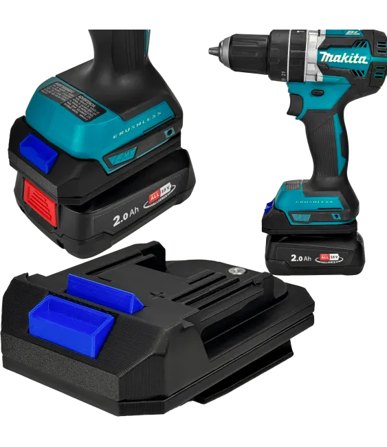 ADAPTER PRZEJŚCIÓWKA Z BATERI BOS PBA 18V NA NARZĘDZIA MAKITA 18V LXT