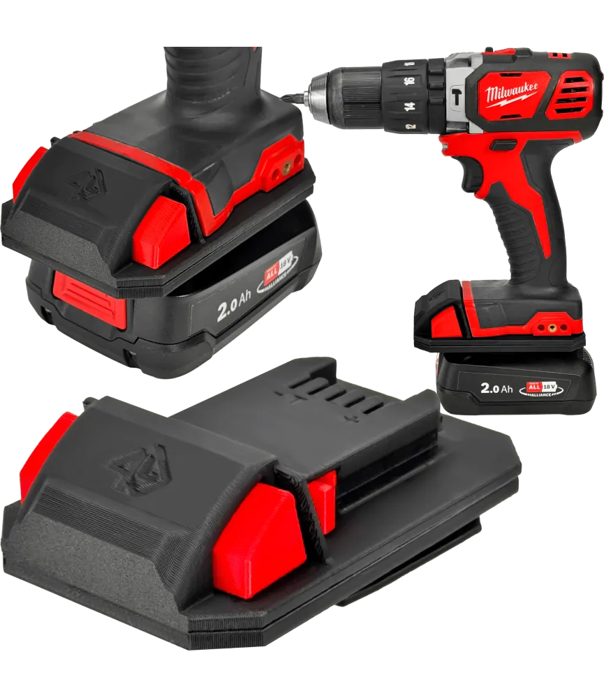 ADAPTER PRZEJŚCIÓWKA Z NARZĘDZIA MILWAUKEE 18V DO BATERII BOSCH PBA 18V 