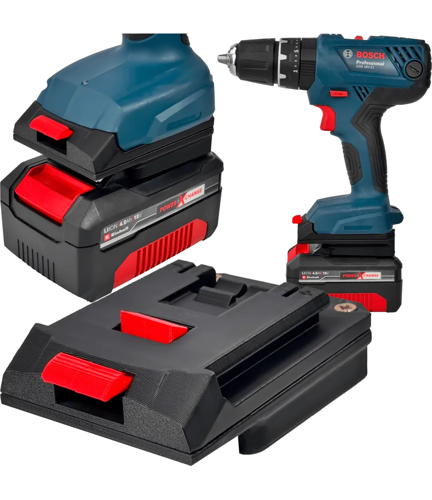 ADAPTER PRZEJŚCIÓWKA Z NARZĘDZIA BOSCH PROFESSIONAL DO BATERII AKUMULATORA EINHELL 18V POWER X-CHANGE 