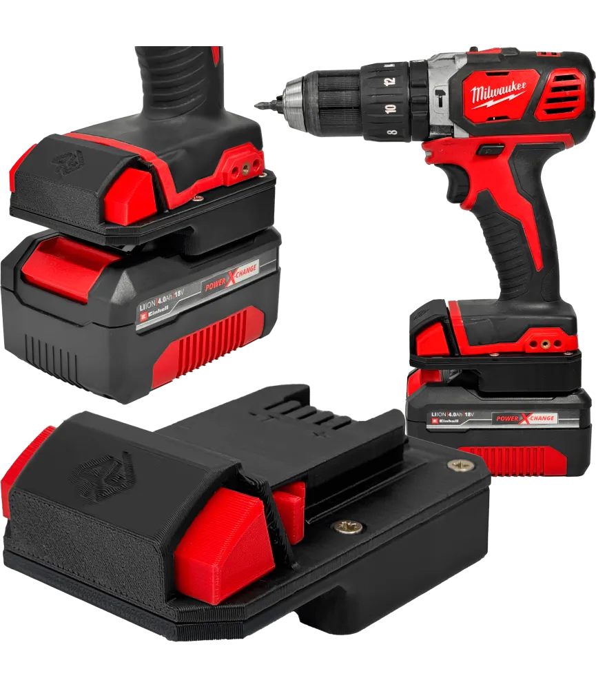 ADAPTER PRZEJŚCIÓWKA Z NARZĘDZIA MILWAUKEE DO BATERII AKUMULATORA EINHELL 18V POWER X-CHANGE 