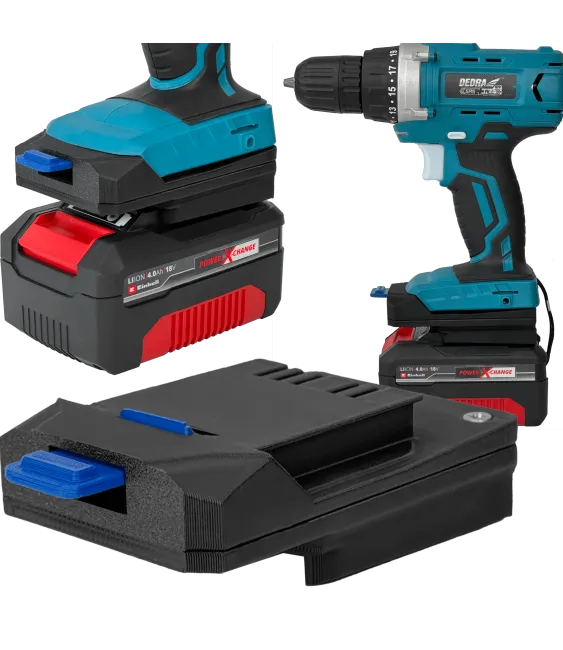 ADAPTER PRZEJŚCIÓWKA Z NARZĘDZIA DEDRA SAS+ALL 18V DO BATERII AKUMULATORA EINHELL 18V POWER X-CHANGE 
