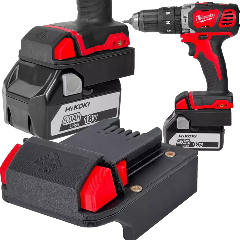 ADAPTER PRZEJŚCIÓWKA Z NARZĘDZIA MILWAUKEE M18 18V DO BATERII AKUMULATORA HIKOKI 18V 