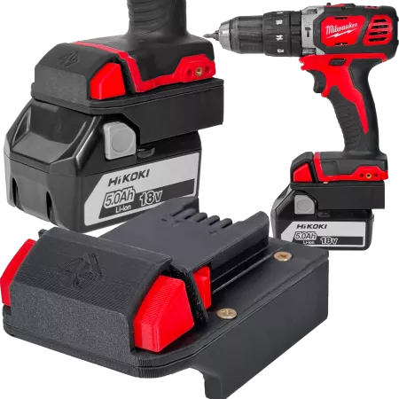 ADAPTER PRZEJŚCIÓWKA Z NARZĘDZIA MILWAUKEE M18 18V DO BATERII AKUMULATORA HIKOKI 18V 