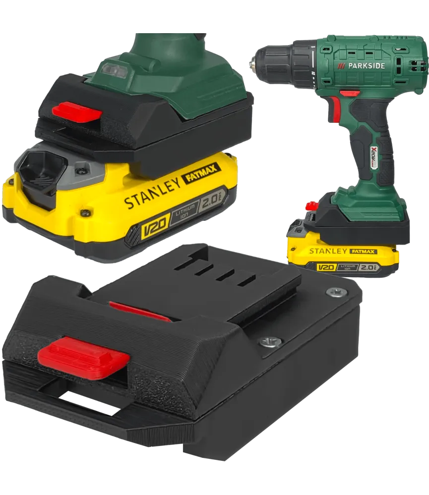 ADAPTER PRZEJŚCIÓWKA Z PARKSIDE DO BATERII AKUMULATORA STANLEY FATMAX V20 