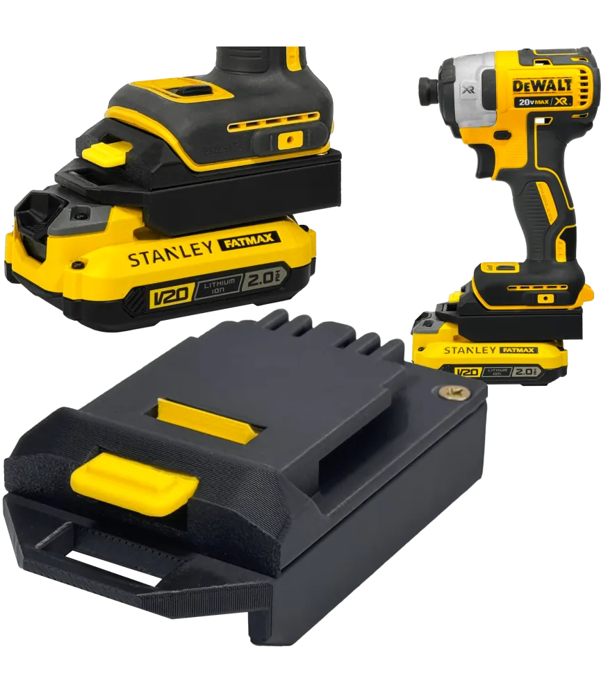 ADAPTER PRZEJŚCIÓWKA Z DEWALT DO BATERII AKUMULATORA STANLEY FATMAX V20 