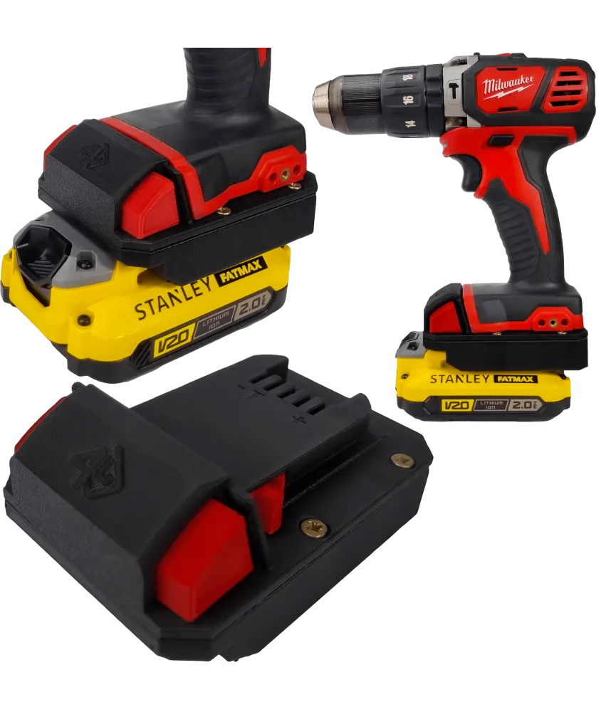 ADAPTER PRZEJŚCIÓWKA Z MILWAUKEE DO BATERII STANLEY FATMAX V20 