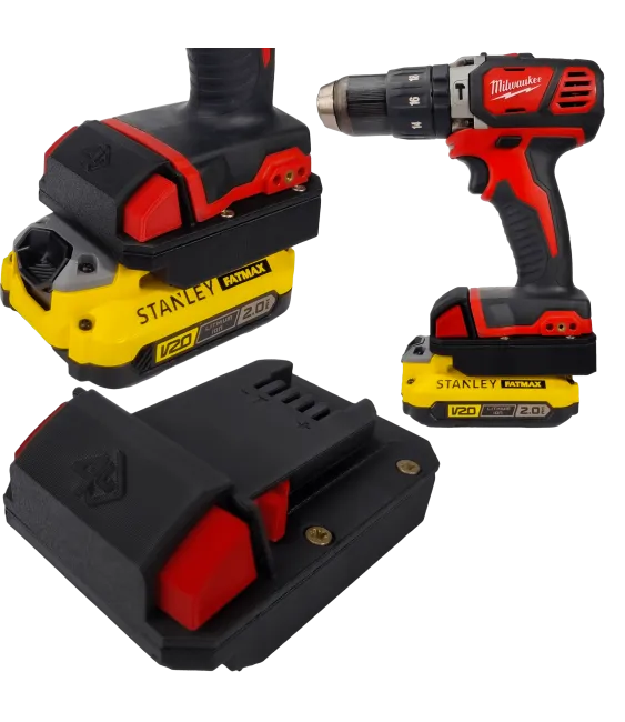 ADAPTER PRZEJŚCIÓWKA Z MILWAUKEE DO BATERII STANLEY FATMAX V20 