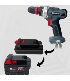 ADAPTER PRZEJŚCIÓWKA GRAPHITE 18V DO BATERII AKUMULATORA MILWAUKEE M18 18V 