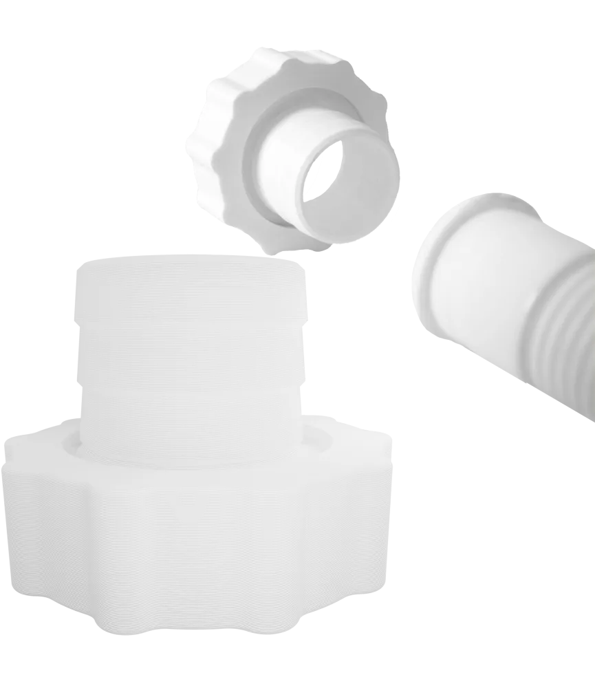 ZŁĄCZKA REDUKCJA RURY BASENOWEJ 38MM Z NAKRĘTKĄ 60MM ADAPTER 