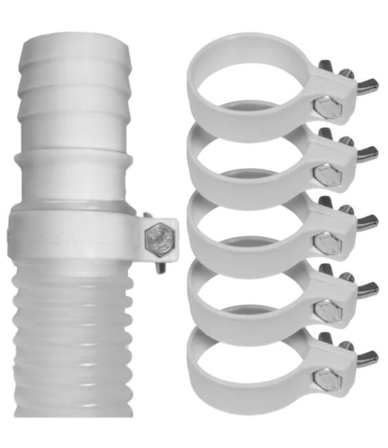 ZACISK OBEJMA OPASKA ZŁĄCZKA DO WĘŻA RURY BASENU INTEX BESTWAY Ø 38 mm ZESTAW 5SZT 