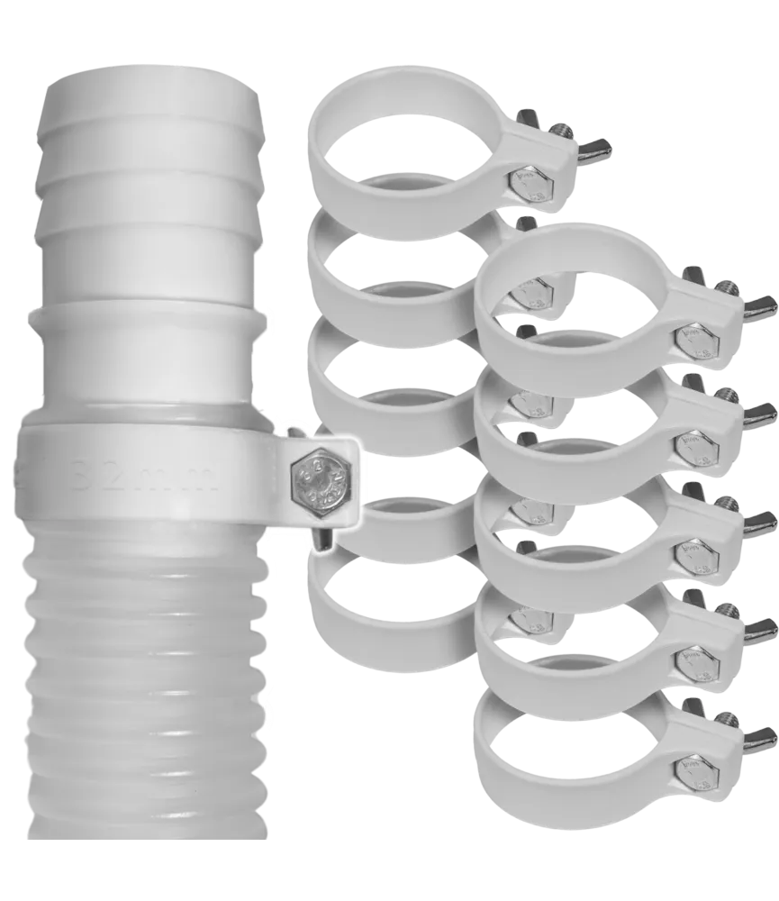 ZACISK OBEJMA OPASKA ZŁĄCZKA DO WĘŻA RURY BASENU INTEX BESTWAY Ø 32 mm ZESTAW 10SZT 
