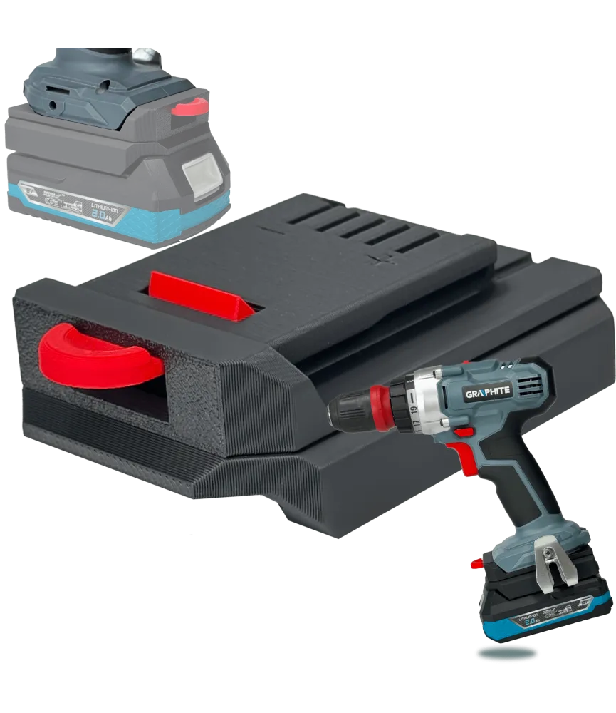ADAPTER PRZEJŚCIÓWKA Z GRAPHITE 18V DO BATERII AKUMULATORA DEDRA 18V 