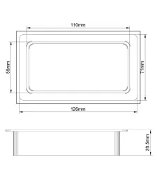 uzáver / koniec ventilačného kanála 110x55 čierny